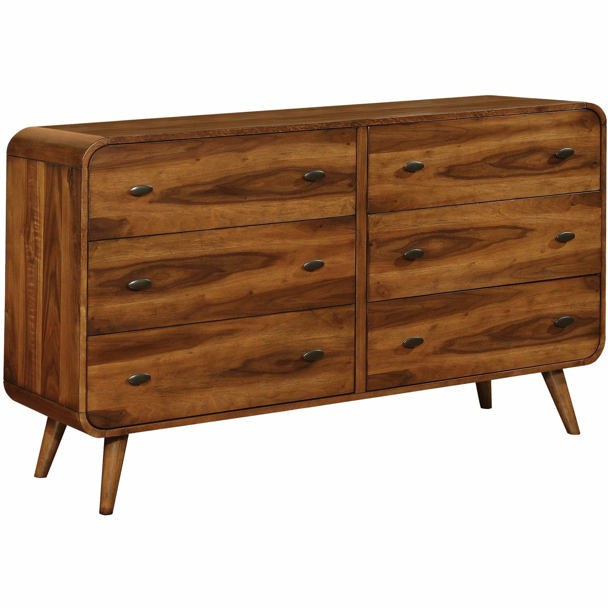 Mid-Century Modern Upholstered Bed in Royal Blue - HER Home Design Boutique